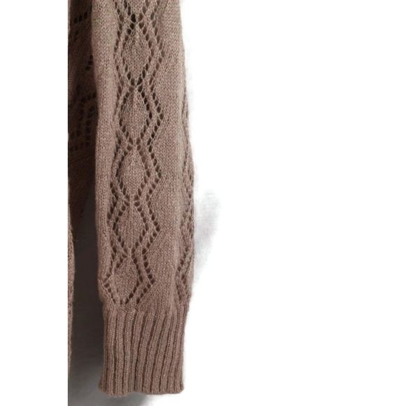 Apt 9 Brown Women's Knit Eyelet Sweater Long Sleeve Off Shoulder 2X 044 - Picture 5 of 6